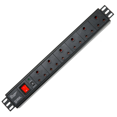 6 Way South Africa Type PDU Extension Socket With On/Off Switch, Overload Protector