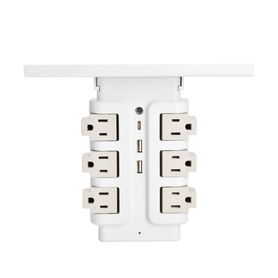 Wall Power Socket with Surge Protector ETL cETL Passed 6Way 2USB 1Type C