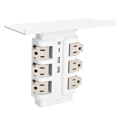 Wall Power Socket with Surge Protector ETL cETL Passed 6Way 2USB 1Type C
