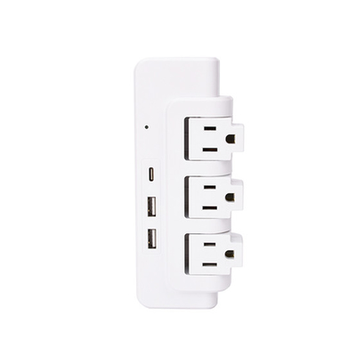 Wall Power Socket with Surge Protector ETL cETL Passed 3Way 2USB 1Type C