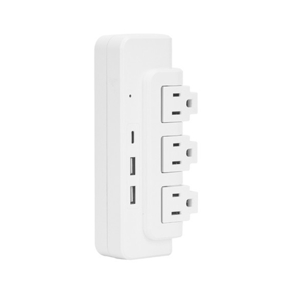 Wall Power Socket with Surge Protector ETL cETL Passed 3Way 2USB 1Type C