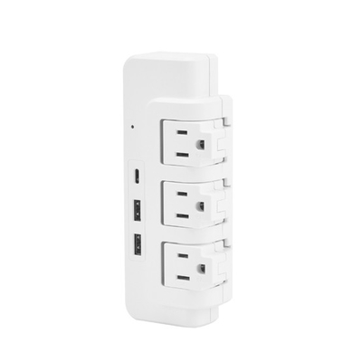 Wall Power Socket with Surge Protector ETL cETL Passed 3Way 2USB 1Type C