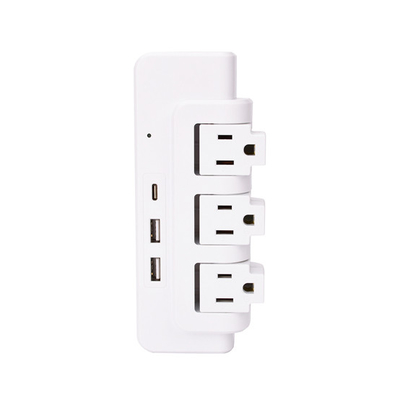 Wall Power Socket with Surge Protector ETL cETL Passed 3Way 2USB 1Type C