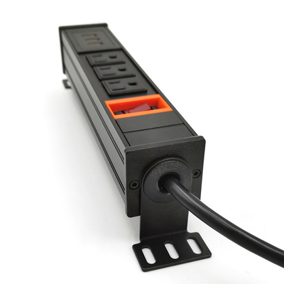 3 Outlet America Type PDU Extension Socket With Switch, USB Type C Overload Protector