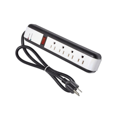4 outlet Power Strip and Extension Socket With 15A Circuit Breaker Surger Protector
