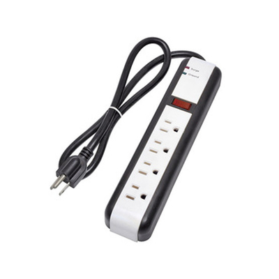 4 outlet Power Strip and Extension Socket With 15A Circuit Breaker Surger Protector